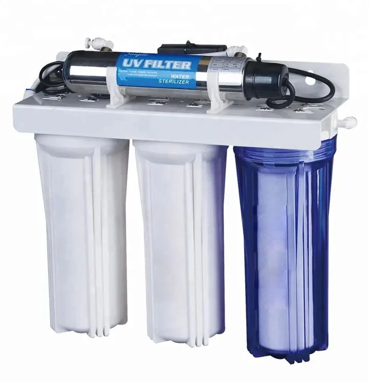uv water filter 3-Stage Whole House Water Filter System with Sediment GAC Carbon and Carbon Block Filters
