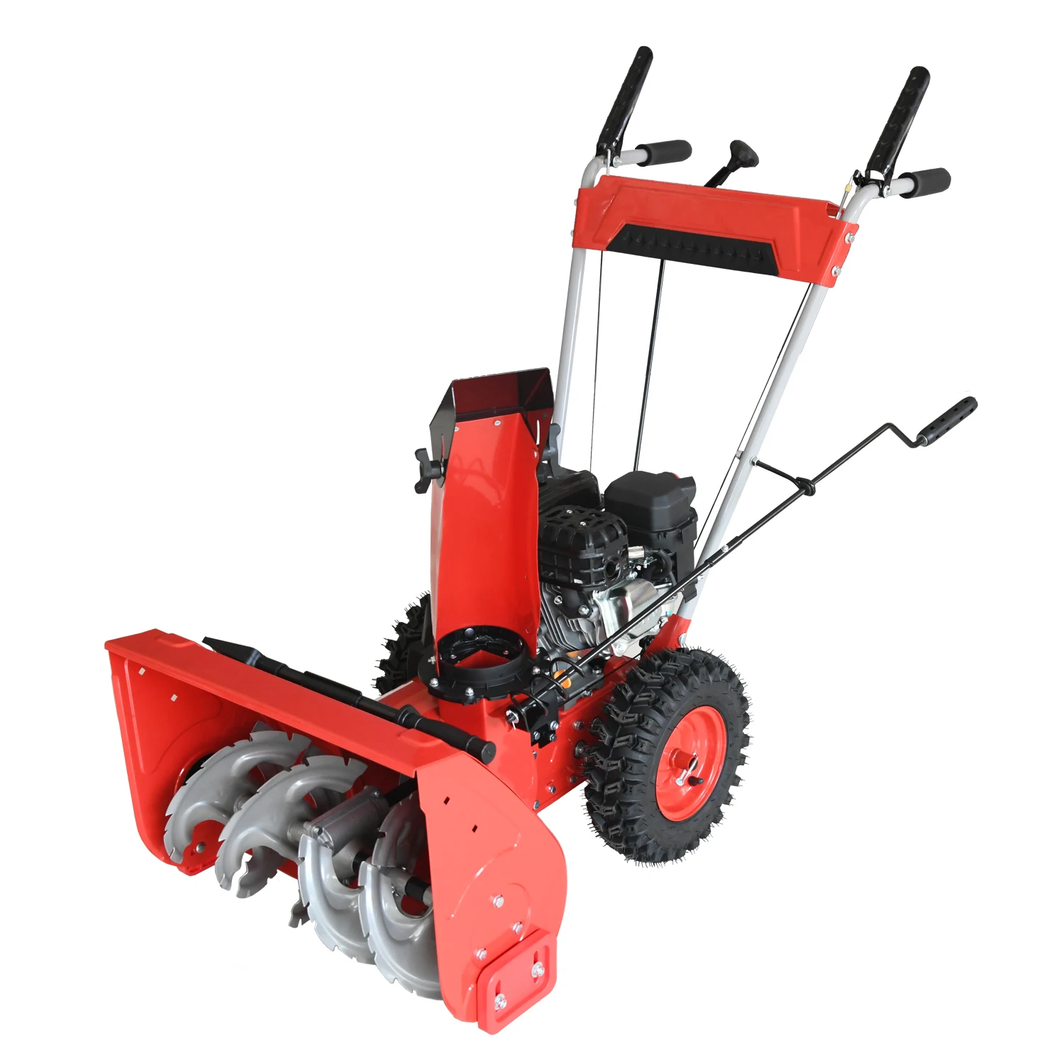 Vertak 196CC Gas Powered Snow Thrower Removal Heavy Duty Snow Plow with 12-Inch Snow Tires for Efficient Winter Maintenance