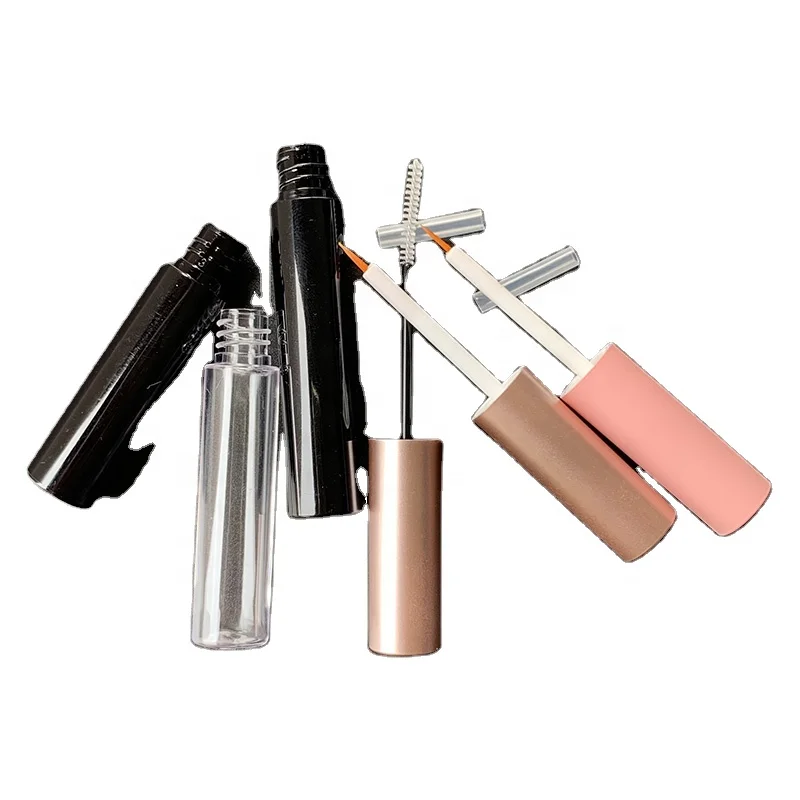 gold dual 5ml plastic eyeliner packaging eyelash serum container lip gloss tubes luxury eyeliner mascara double ended tube