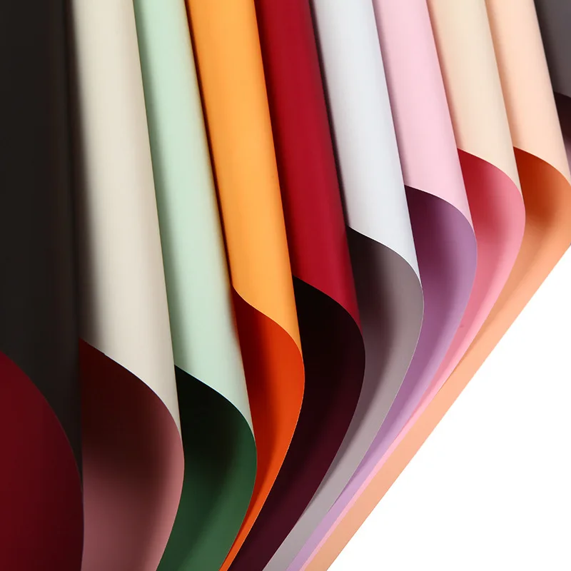 Оптовая продажа от производителя, двухцветная пленка с золотым жемчугом, букет из салфеток на День святого Валентина, подарочная упаковочная бумага для цветов