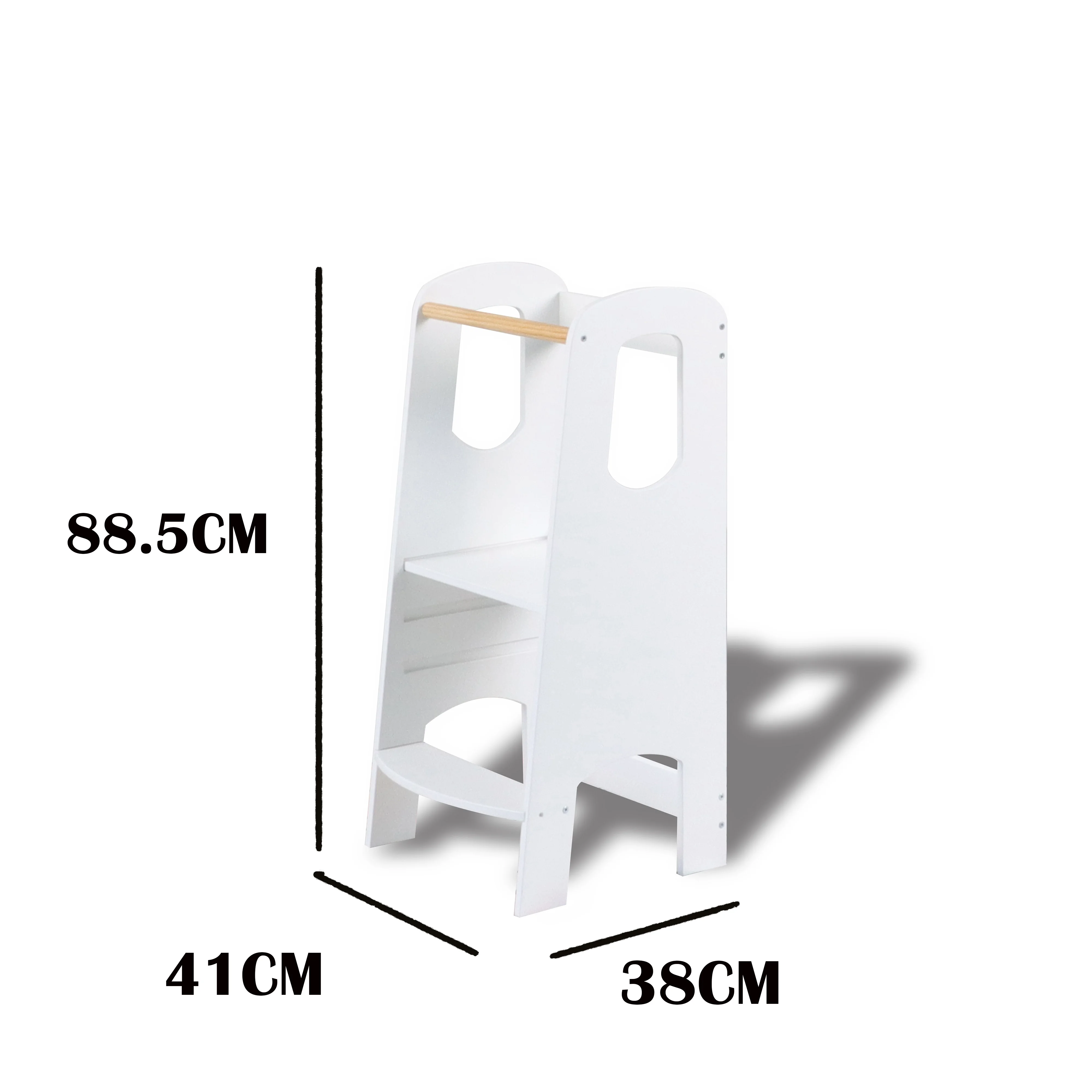 Wooden Kids Step Stool Baby Furniture Wood Children Standing Tower Kitchen Toddler Learning Stools with Adjustable Platform