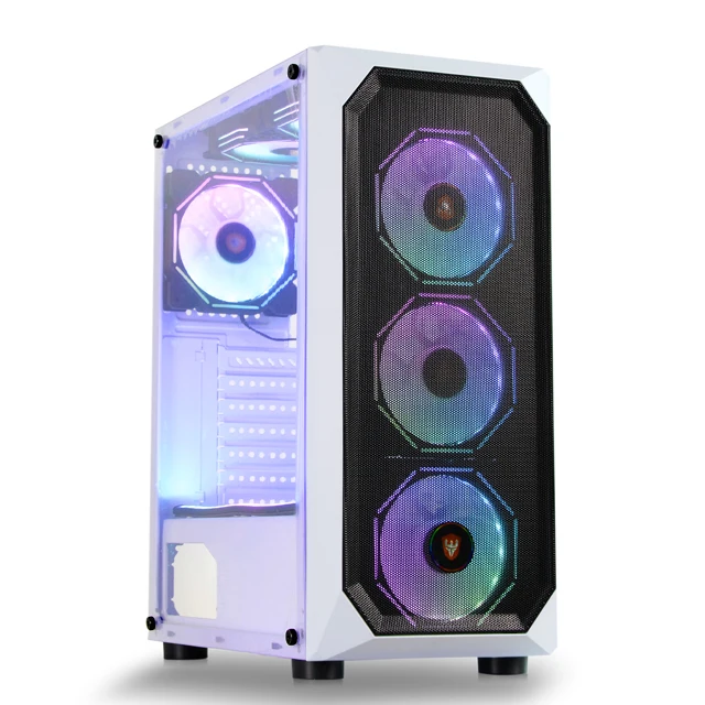 Игровой Корпус для ПК с RGB-подсветкой белый корпус