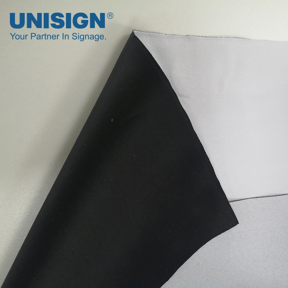 Custom Print Trade Show Event Tension Black Back Textile Fabric For Exhibition Pop Up Display Backdrops