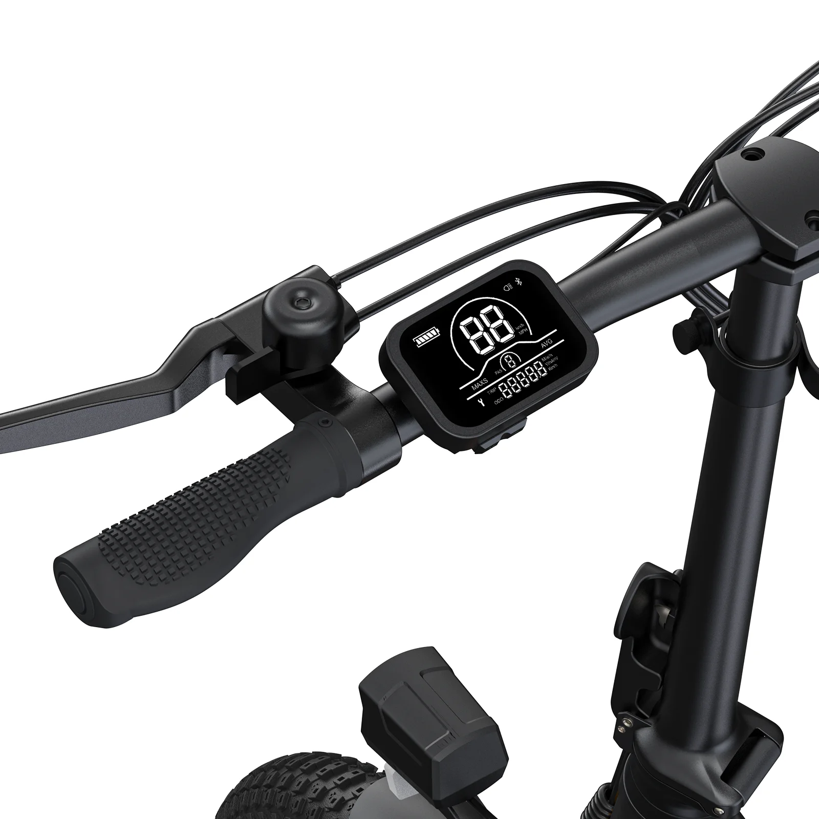 ENGWE P1  Silver Folding Electric Bike 20*2.3 inch Wide Tires 250W Motor 36V 13Ah Battery 25km/h,Dual Disc Brake Shimano 7 Gears