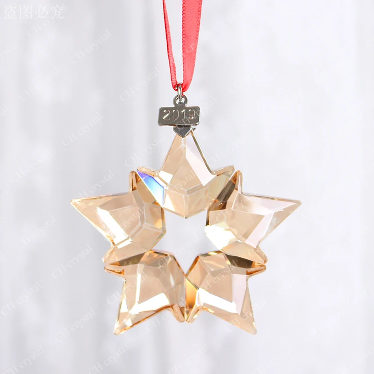 K9 Crystal Christmas Snowflake Pendant, Crystal Glass Shiny and sparkly Pendant For Home&Festive Decoration