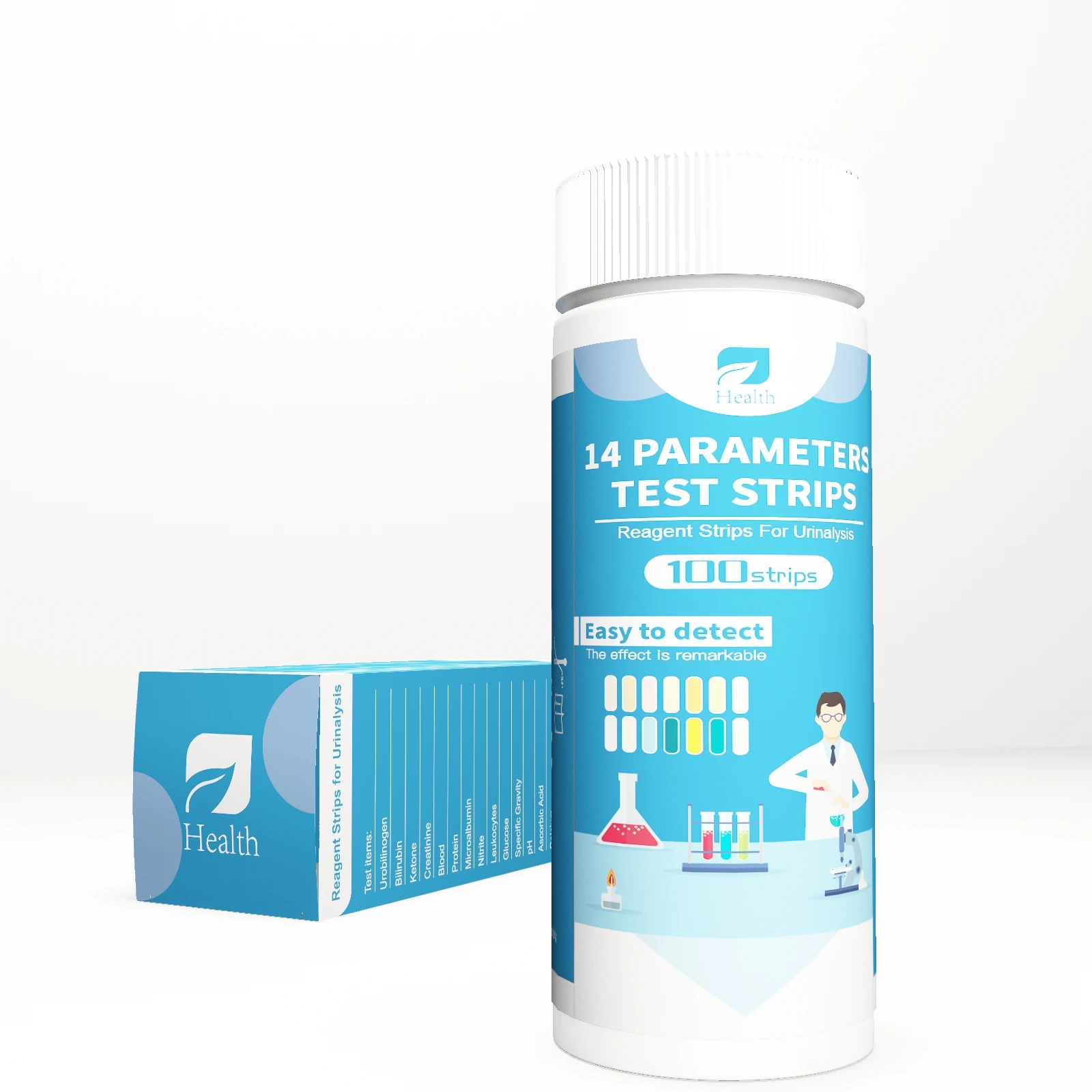 LYZ 14 Parameters Micro Albumin Urinalysis test strips Urinary test strip urine strips