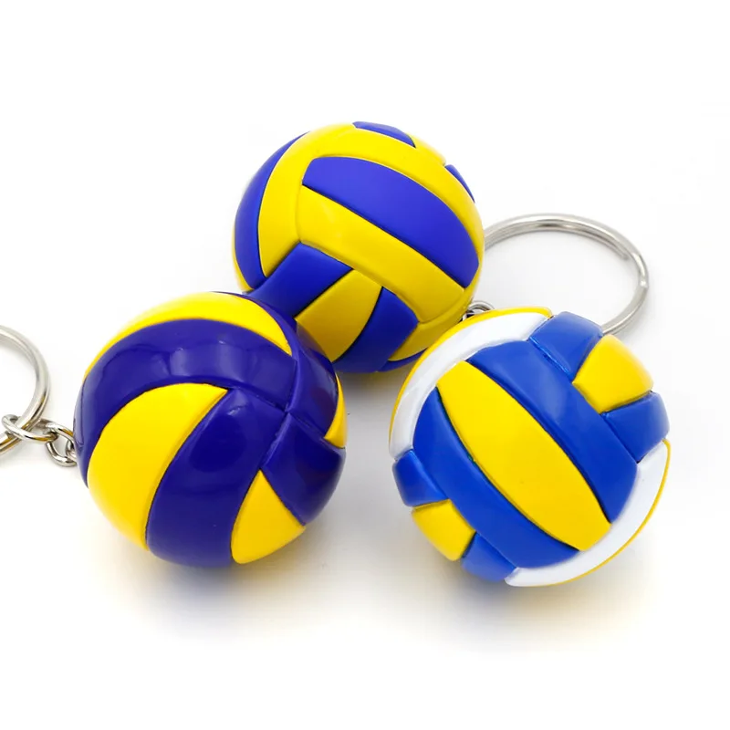 Creative sports souvenirs small gifts plastic volleyball keychain mini ball keychain