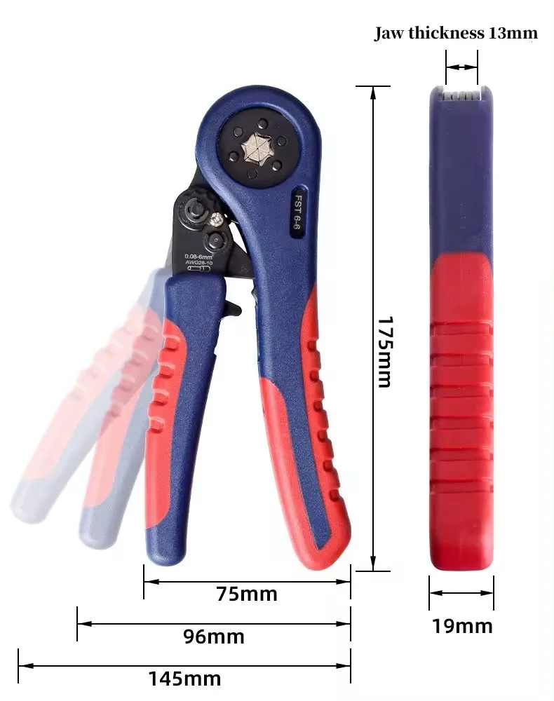 FST-6S 1200pcs tube type terminal with crimping pliers set European style 0.08-6mm2  crimping tool with Terminal Kit Set