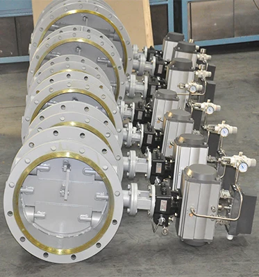 Pneumatic Air Damper Valve Butterfly Structure for Water and Base Media for Flue Gas
