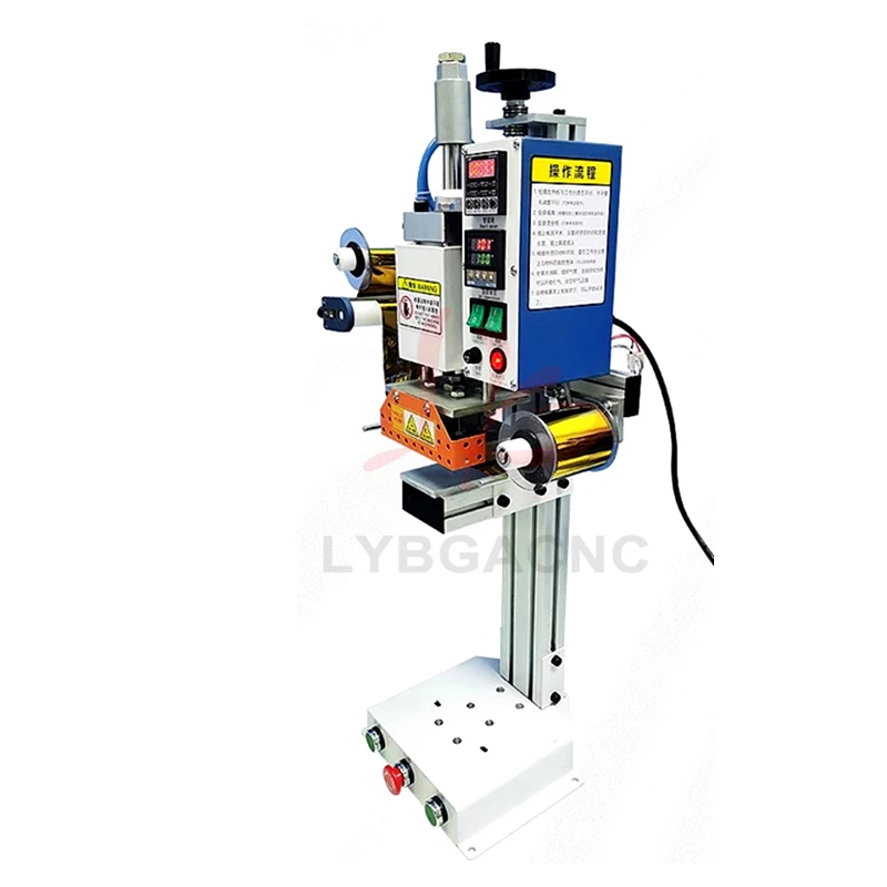 Pneumatic Hot Foil Stamping Machine for PVC Card Book Leather Paper Wood Custom Logo Embossing Automatic Bronzing Machine