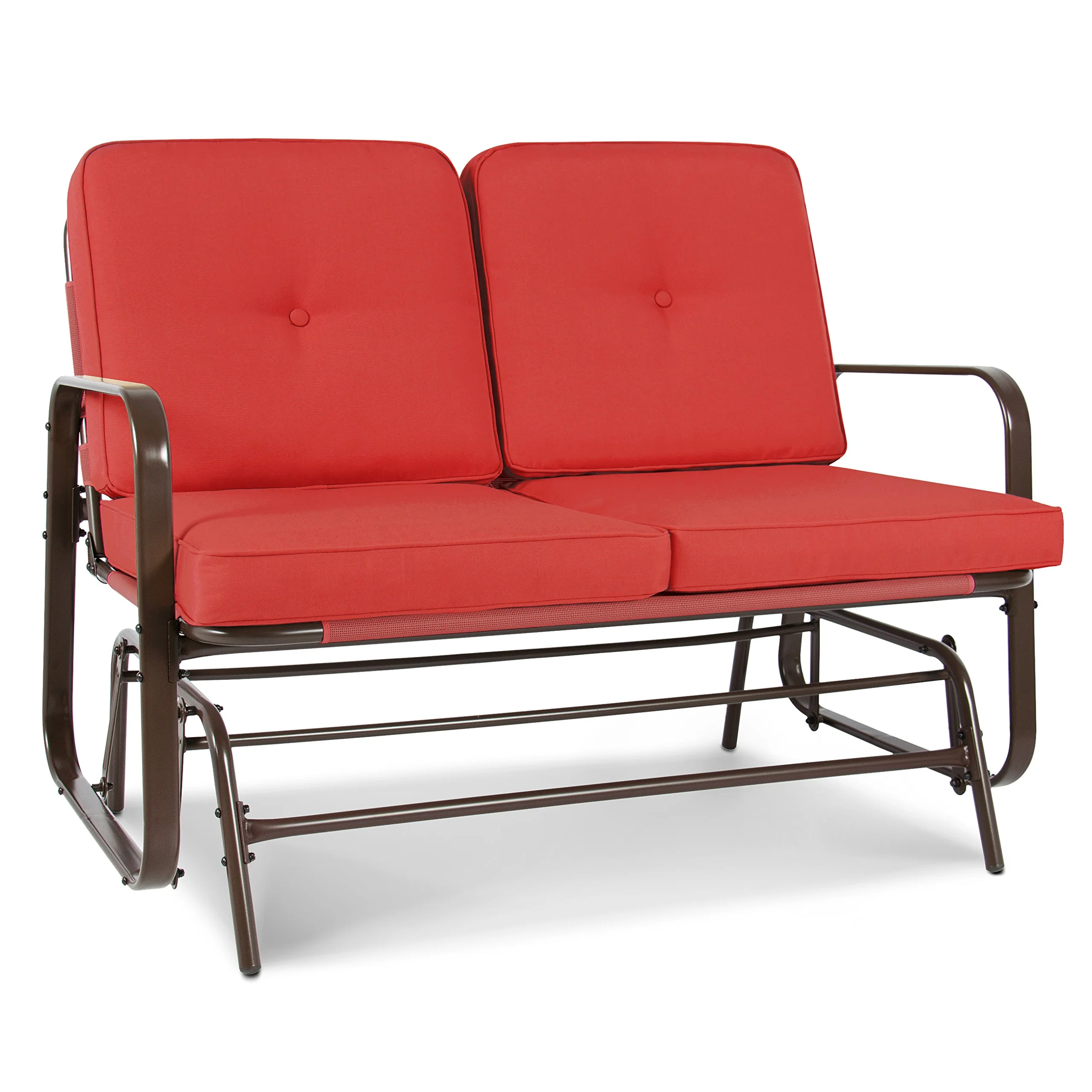 
Outdoor Glider Rocker w/ Cushion - Patio Garden Swing Rocking Chairs 