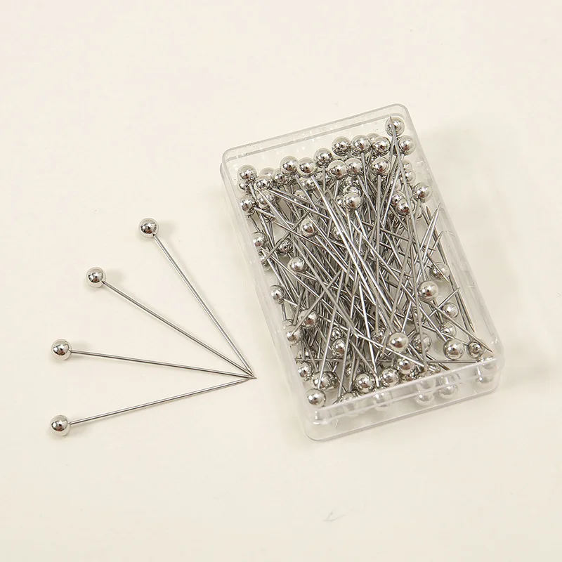 100 pcs/pack Hijab Pins Accessories Cheap Fashion Round Pearl Brooches Women Scarf Safety Brooches Pin for Women