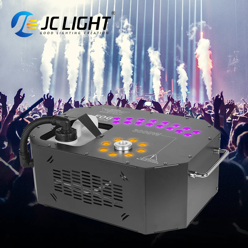 Jc Dj Disco 3000W 24Pcs Rgb Led Air Column Smoke Fog Machine Remote Dmx Smoke Machine For Wedding Stage Events Equipment