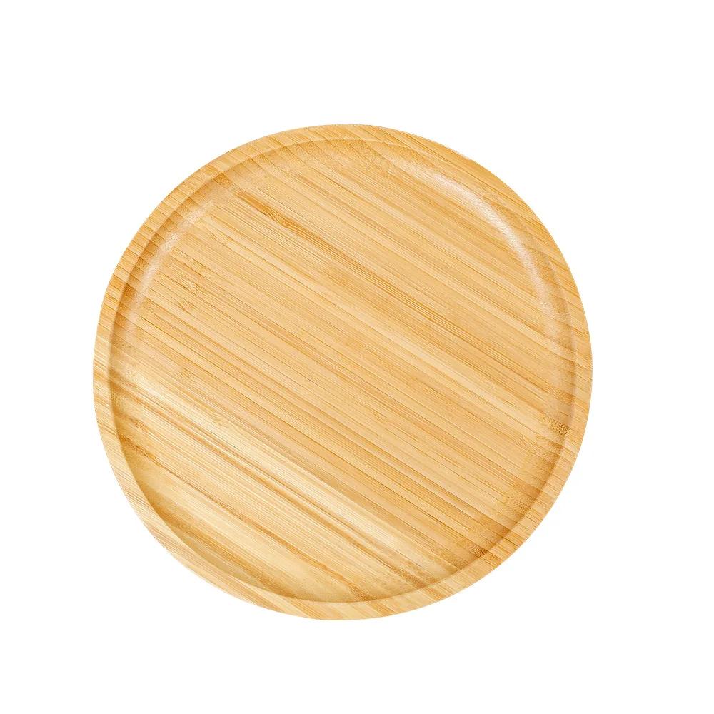 Creativity Circular Wood Pizza Baking Tray Diameter Round Natural Bamboo Pizza Tray For Kitchen Hotel Restaurant