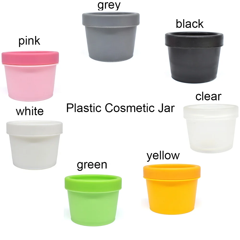 50ml 100ml wide mouth cosmetic jar colorful plastic cream container pot with round dome used for body lotion shampoo bath salt