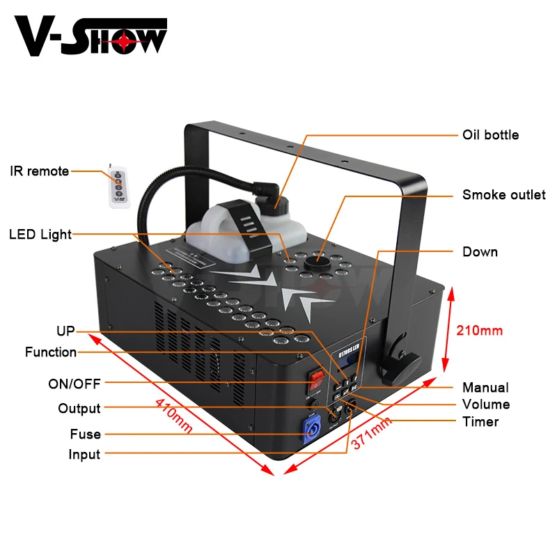 1700 Вт rgb 3 в 1 Светодиодная Вертикальная DMX дымовая машина светодиодная для концерта дискотеки