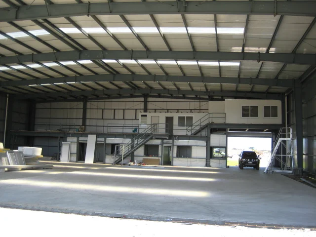 prefab house construction steel structure workshop building with fireproof panel