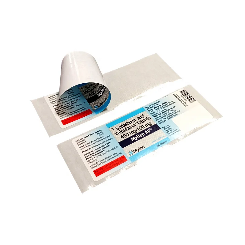 Custom Logo Waterproof Self Adhesive  kraft paper Medicine/Drug/Pharmacy Bottle Label Printing Label Stickers in China