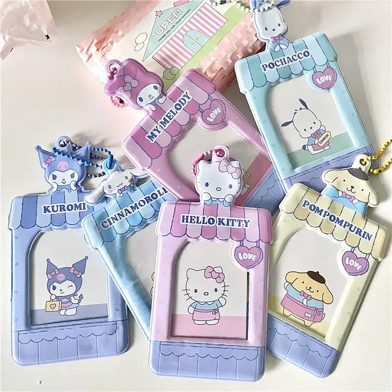 Wholesale Anime Card Cover KT Cat Keychain Card Holder Idol Star Photo Cards Case Pendant Accessory