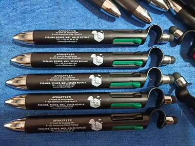  Custom Logo 3 in 1 Four Colors Ball Pens with Touchscreen Pen and Phone Stand Metallic Color Plastic