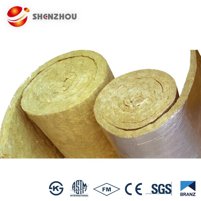 
rock wool in rolls high temperature thermal insualtion materials rock wool blanket fireproof building materials factory price 