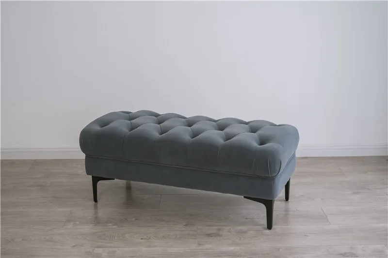 Длинное сиденье скамейки Chesterfield, оттоманская скамейка для спальни, сделано в Китае