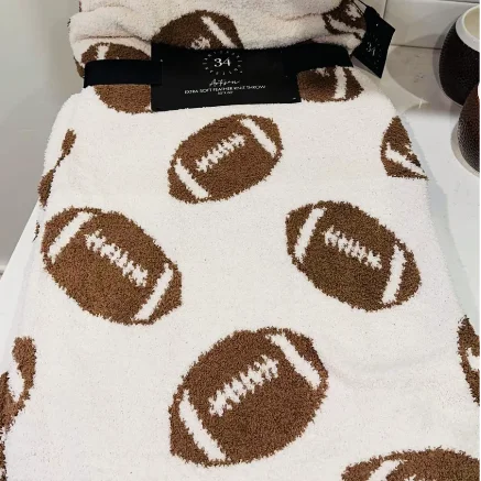 Football Throw Blanket Teen Adult  Fleece Blanket Cosy Warm Football Blanket