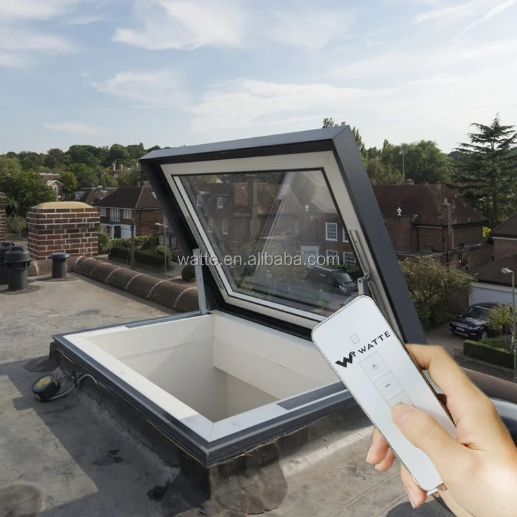 
China Manufacturer Home 550*1180 Roofing Skylight Window Hatches House Led Lights Roof Glass Windows Building Materials 