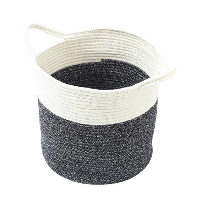 Renel Modern Plant Pots Home Clothes Toys Cotton Rope Collapsible Folding Baskets