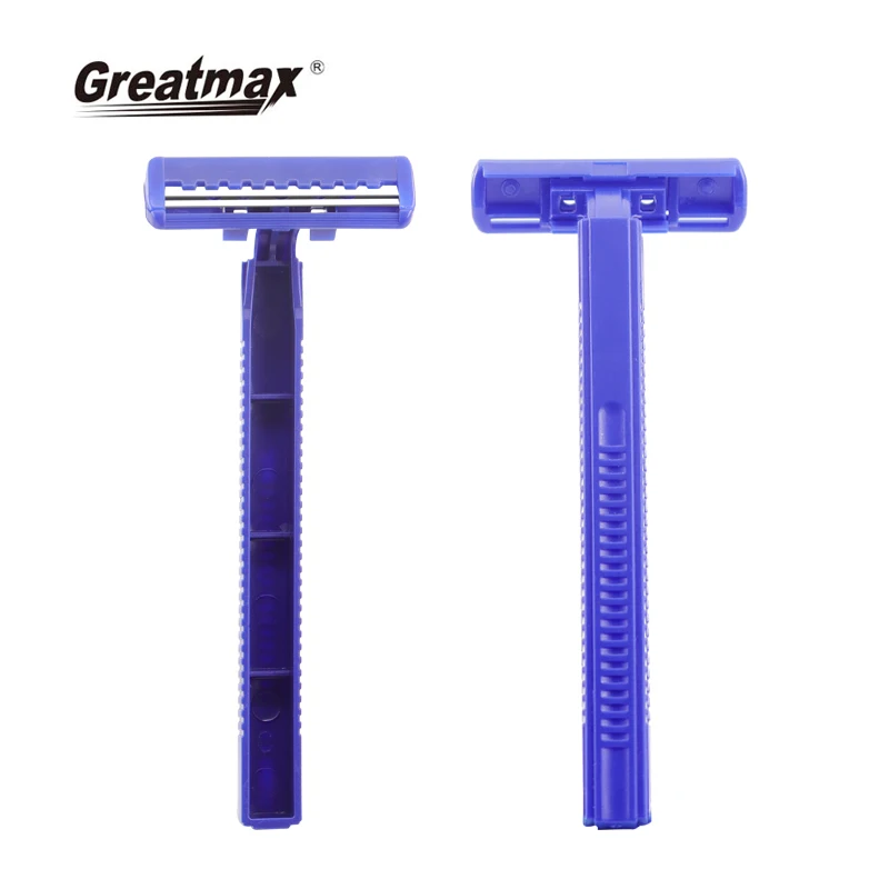 Мужские бритвенные лезвия, бритвенный нож с двойным лезвием, Мужская пластиковая ручка, оптовая продажа бритвы