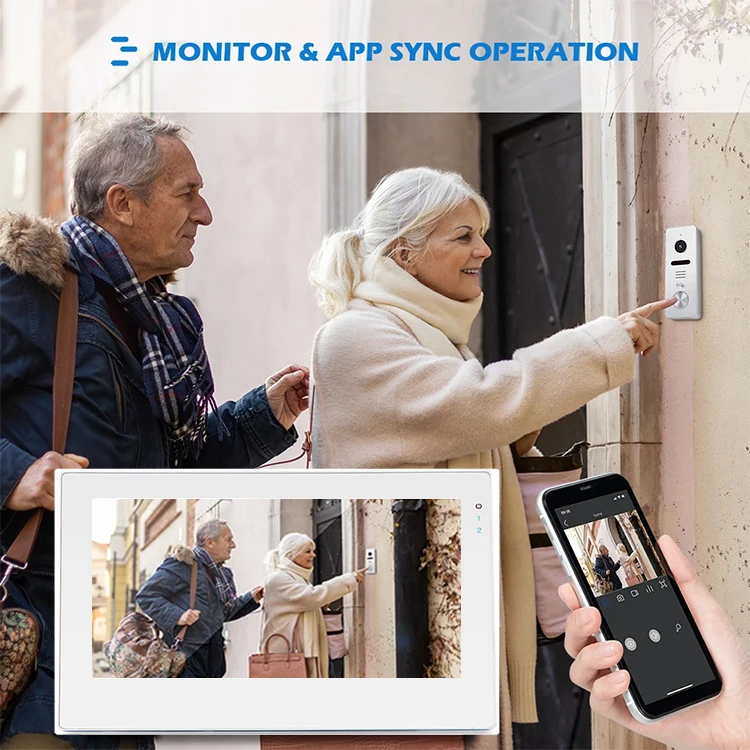 7 inch 1080P ding dong remote control wireless commax wifi video door phone sip doorphone