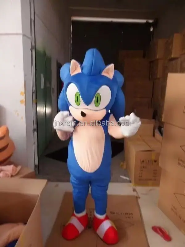 Factory Custom Advertising Movie Cartoon Cosplay blue mouse Mascot Plush Animal Costumes Adult Sonic Hedgehog Mascot Costume