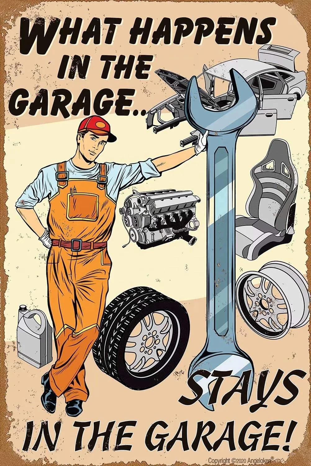 
Decorative Wholesale Vintage Custom Metal Plate Printing Tin Metal Sign 