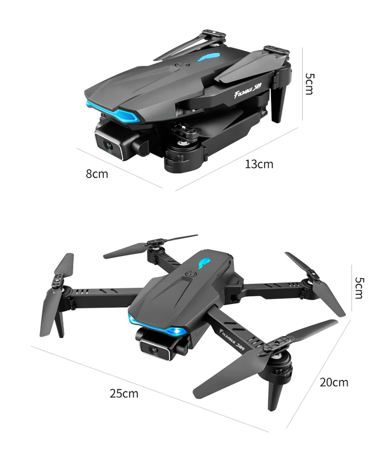 
2021 New S89 Drone 4k HD Dual Camera 1080P WiFi Fpv Visual Positioning Dron Height Preservation Rc Quadcopter Drone 