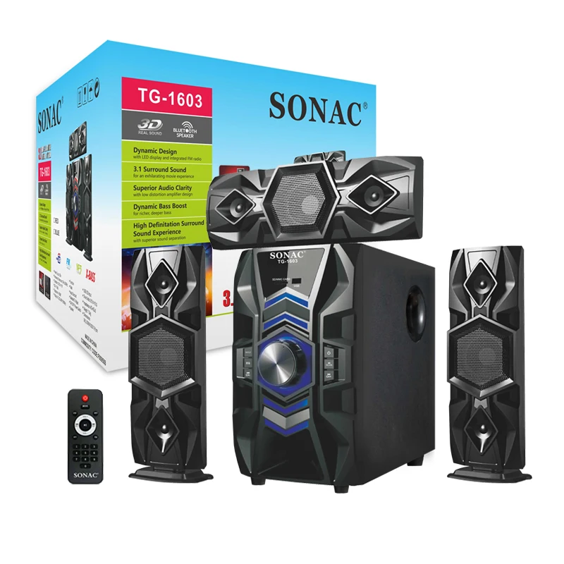 SONAC TG-1603 New 3.1 Sound Box Subwoofer Bass speaker stand speaker for guitar 2022 woofer