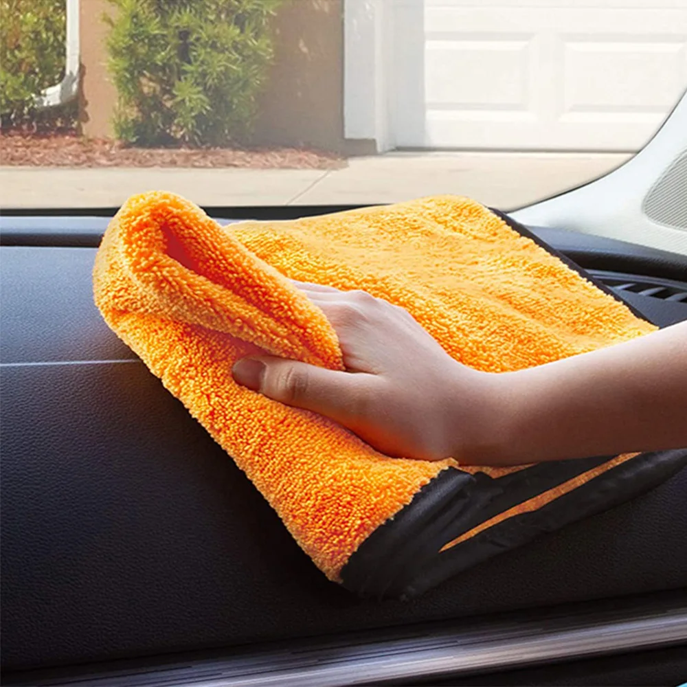 Microfiber Drying Towel Car Wash Deluxe Dual Layer Absorbent Plush Micro fiber Towel for Cars