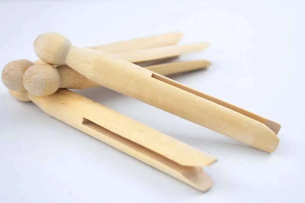 110MM Colored Wood Round Pegs Doll for DIY Creative Hobbies