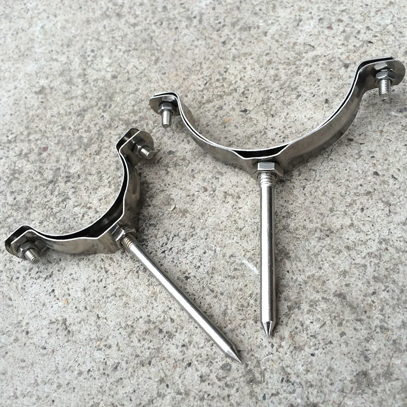 Galvanized Metal Clamps with Square or Round Nail Pipe clamps with nails and anchor/bolt for pipe