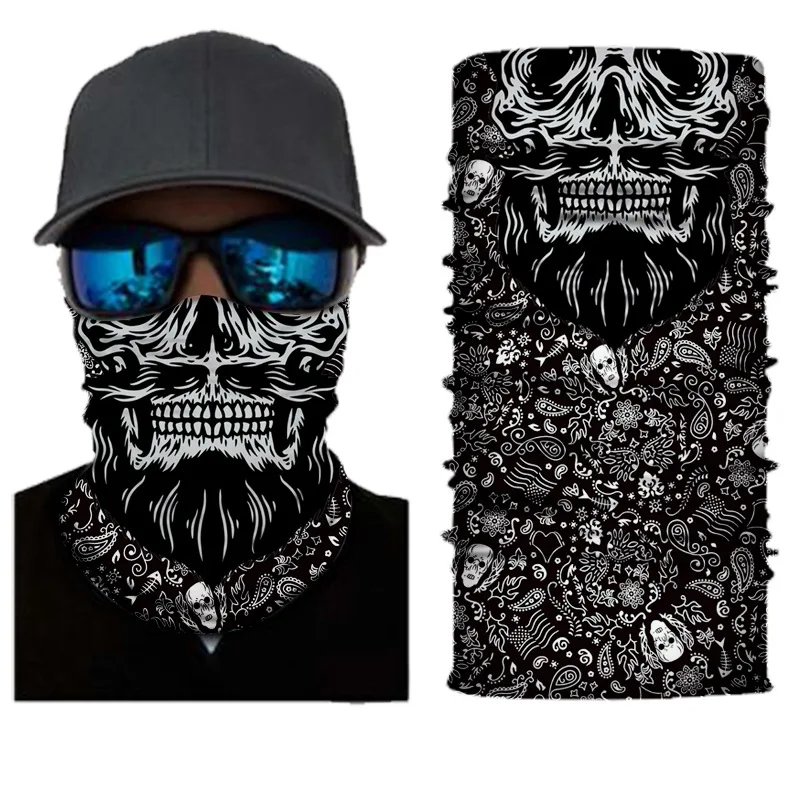Outdoor Sports Seamless Bandanas Neck Gaiter Face Shield Motorcycle Cycling Balaclava Headband Mask Hiking Fishing Scarf