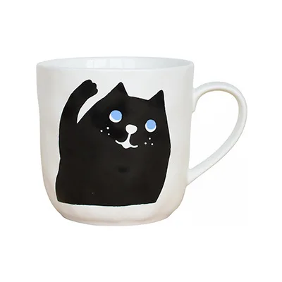 
Cartoon ceramic couple mug handmade water cup Nordic style Persian cat mug 