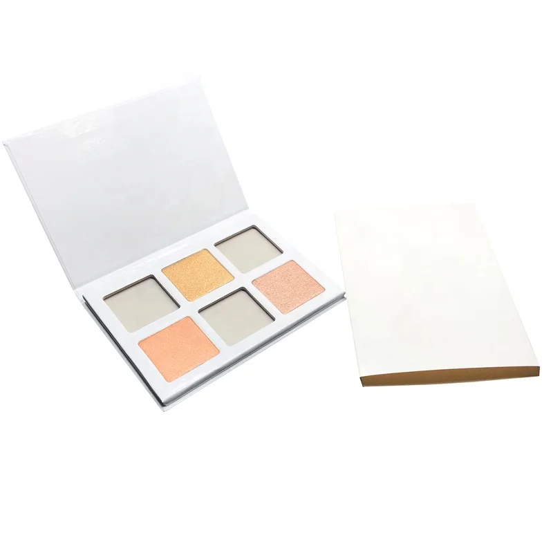 No Logo Highlighter DIY Palette Best Quality 6Colors Makeup Highlighter Palette Private Label
