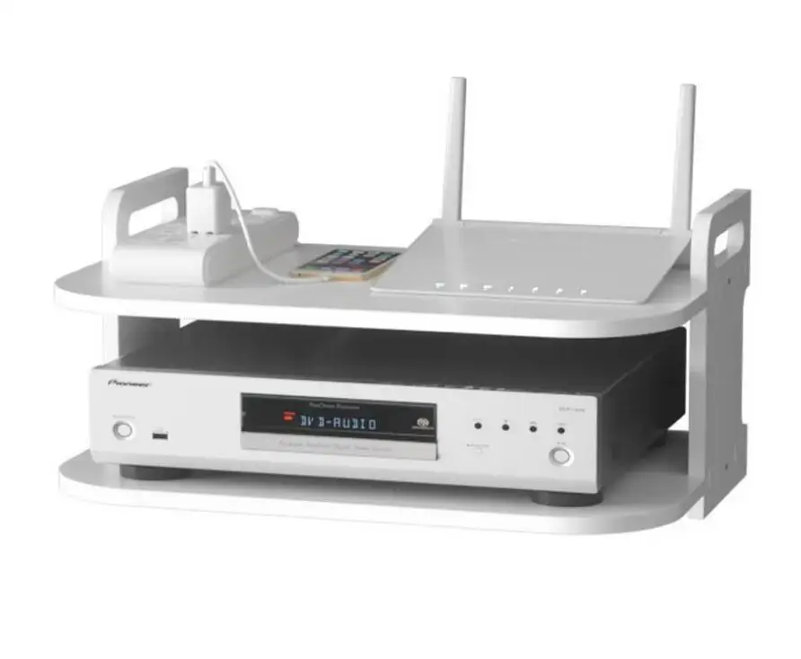 TV DVD Player Wireless Wifi Router Storage Organizer Container Boxes Set Top Boxes Wall Mounting Support Rack Shelf Bracket