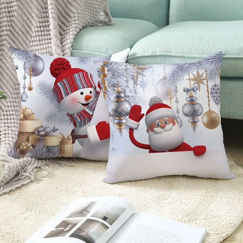 Factory direct sales Everyday Christmas Festival Living Room Decor Crocheted 100% Cotton Pillow Cover