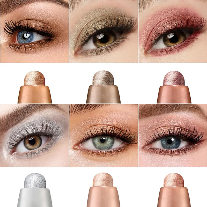 Custom Colors Makeup Cream Highlighter Eye Shadow Stick Eyeshadow Pencil Cosmetic Private Label Logo Glitter Eyeshadow Stick
