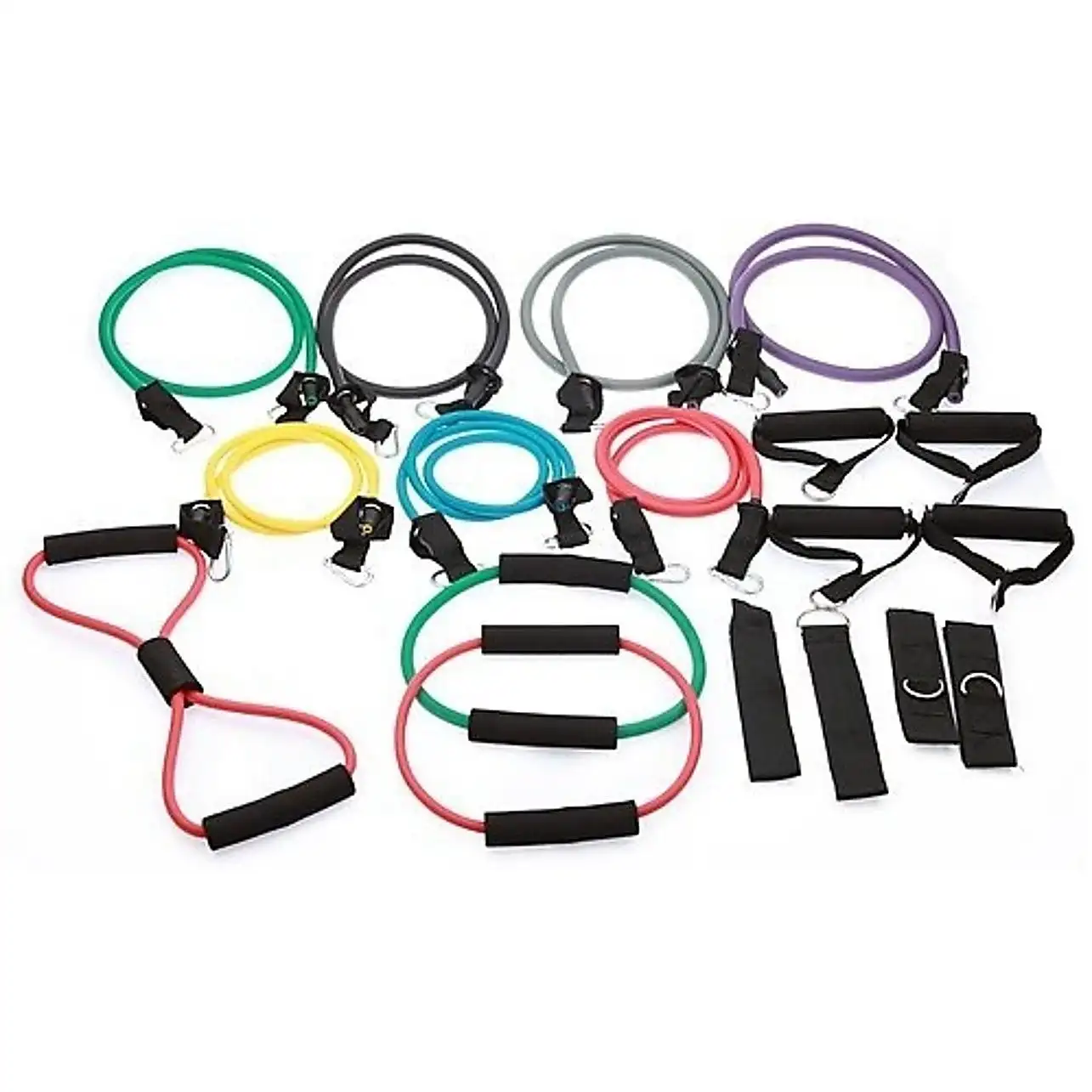 2024 Home Gym Fitness Accessories High Elastic Power Figure 8 Bands Latex Ring Resistance Tubing Toning Tubes Exercise Fitness