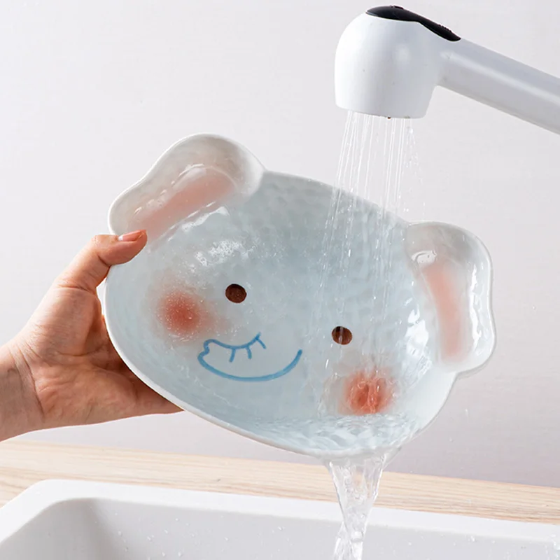 ZC kids dinnerware creative rabbit dinning table set cute Elephant Dinner set child Dishes handle bowl spoon plate 4pcs gift set