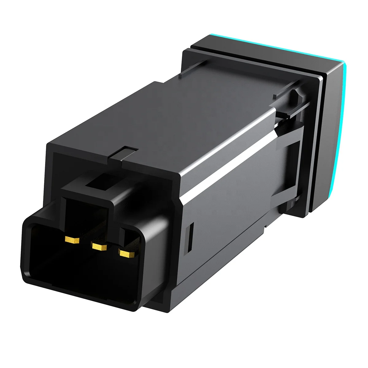 Автомобильный аксессуар гнездо зарядное устройство QC3.0 USB напряжение светодиодный дисплей Автомобильное адаптер для Toyota Новое поступление моделей (22*22 мм)