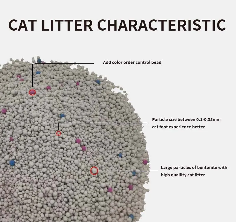 Eco Friendly cat litter cat litter Sand Bentonite cat litter Easy Clean arena de bentonita para gatos