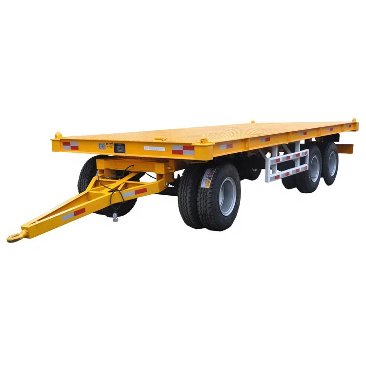 20ton chassis frame trailer for 20ft container flatbed trailer