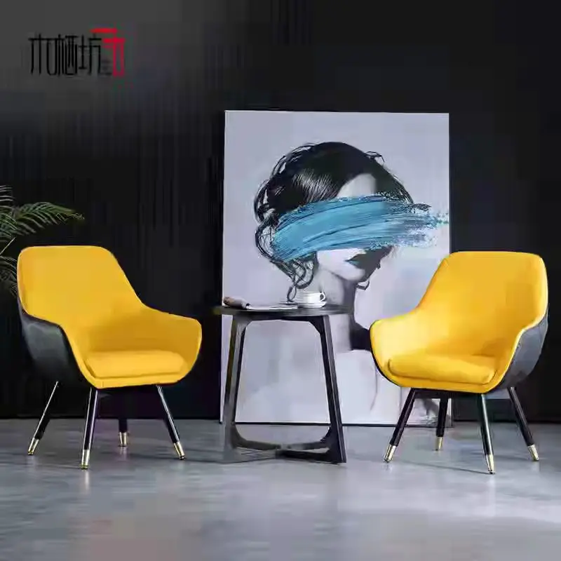 Dining chairs are luxurious, post-modern Nordic solid wood chairs, American family dining tables, stools and soft leather bags